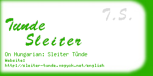 tunde sleiter business card